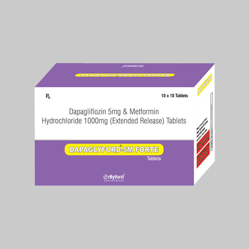 Dapagliflozin 5 mg & Metformin Hydrochloride 1000 mg (Extended Release) Tablets