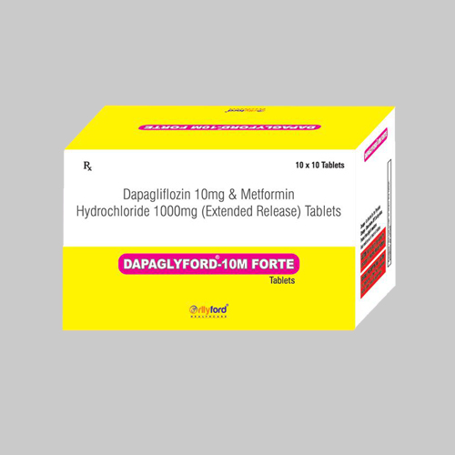 Dapagliflozin 10 mg & Metformin Hydrochloride 1000 mg (Extended Release) Tablets