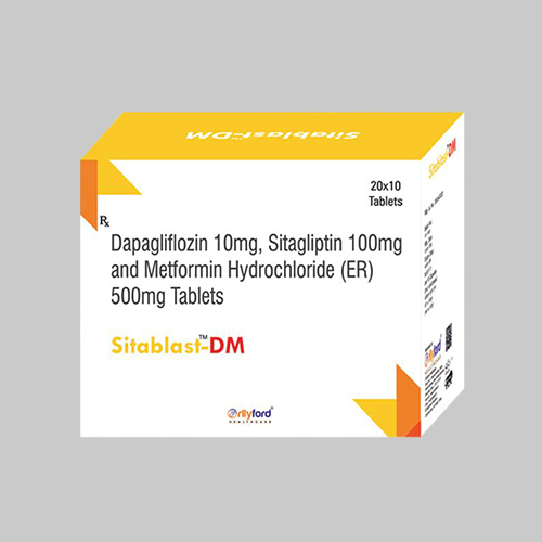Dapagliflozin 10 mg, Sitagliptin 100 mg and Metformin Hydrochloride (ER) 500 mg Tablets