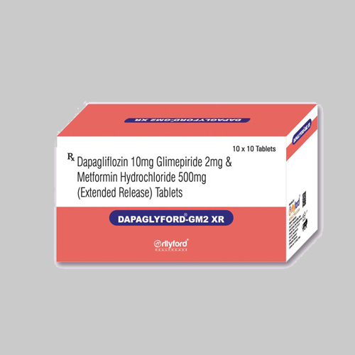 Dapagliflozin 10 mg, Glimepiride 2 mg & Metformin Hydrochloride 500 mg (Extended Release) Tablets