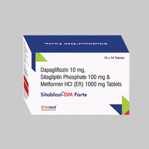 Dapagliflozin 10 mg, Sitagliptin Phosphate 100 mg & Metformin HCl (ER) 1000 mg Tablets