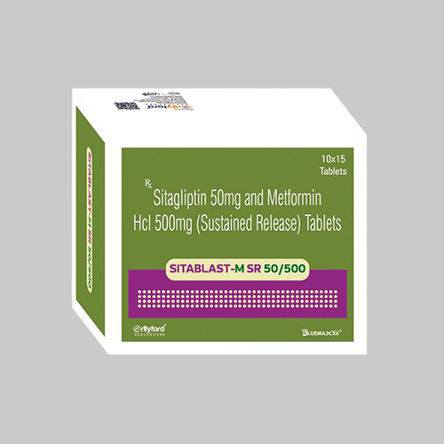 Sitagliptin 50 mg and Metformin HCl 500 mg (Sustained Release) Tablets