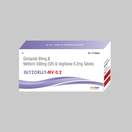 Gliclazide 80 mg, Metformin 500 mg (SR) & Voglibose 0.2 mg Tablets
